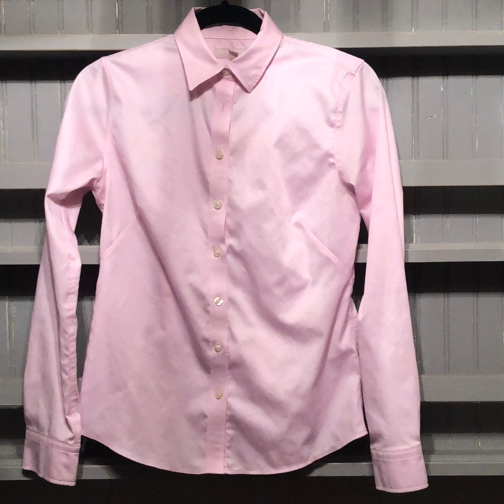 Banana Republic Pink Oxford Non-Iron Button-Down